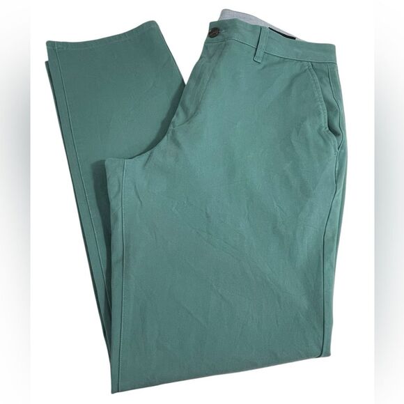 Bonobos The Original Chino Pants Athletic Fit Stretch 34x32 Green Blue Teal - Picture 3 of 9